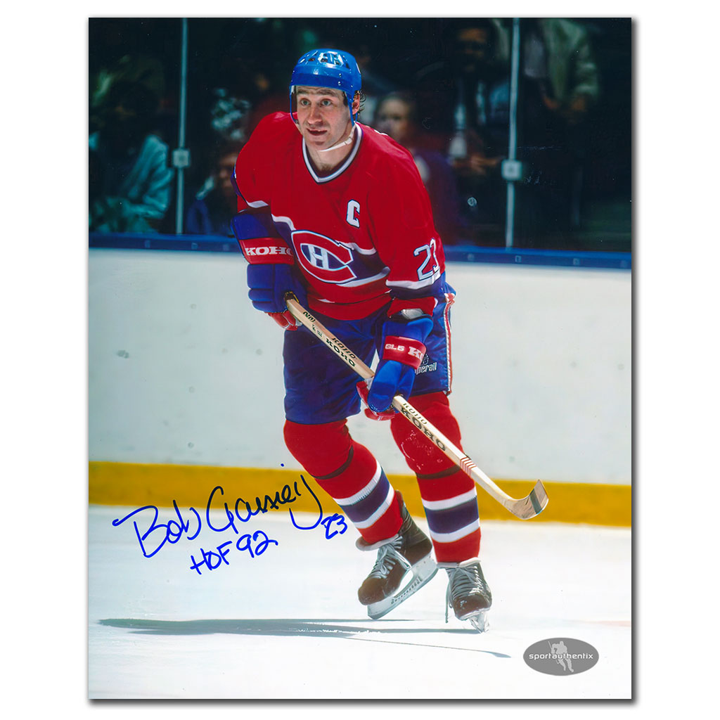 Bob Gainey CAPITAINE des Canadiens de Montréal Autographié 8x10