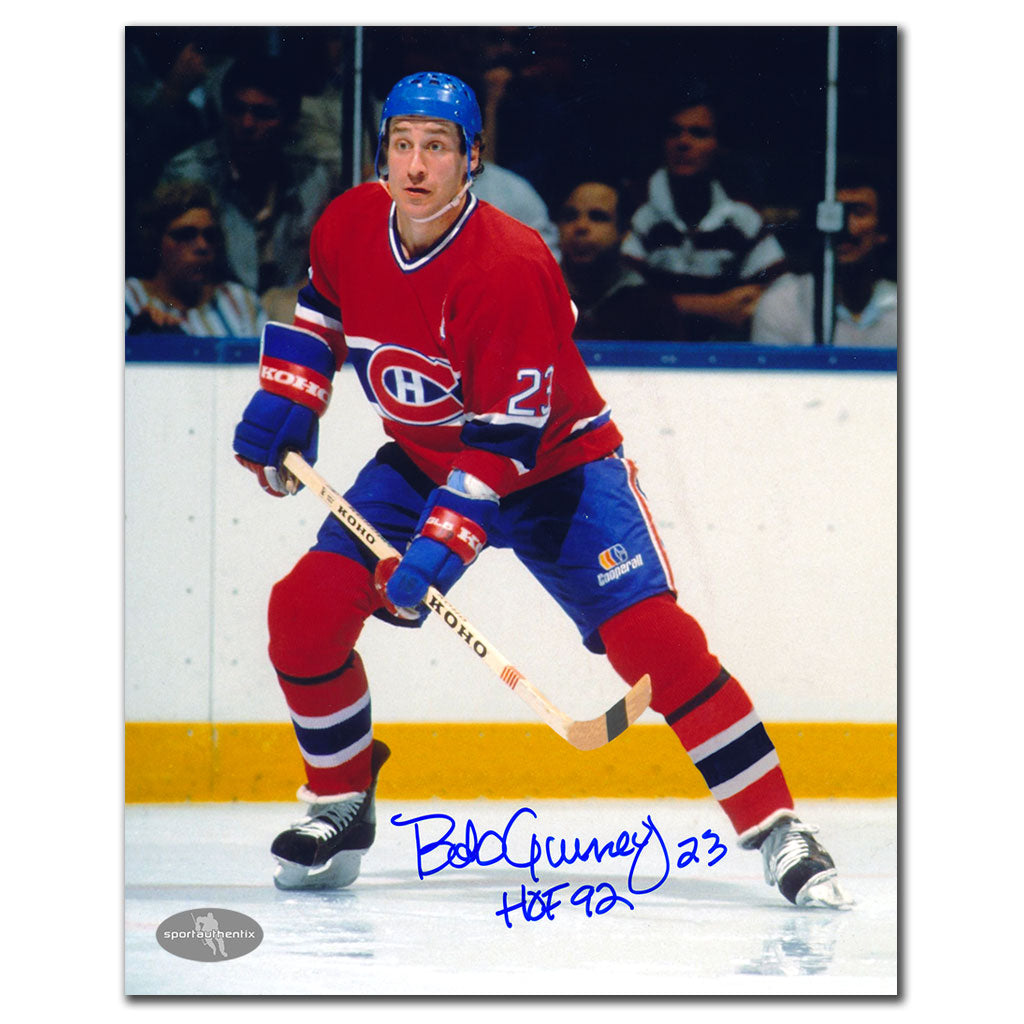 Bob Gainey Canadiens de Montréal ACTION Autographié 8x10