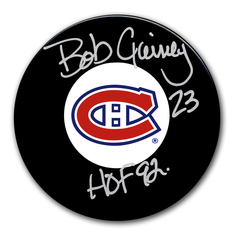 Bob Gainey Rondelle autographiée HOF des Canadiens de Montréal