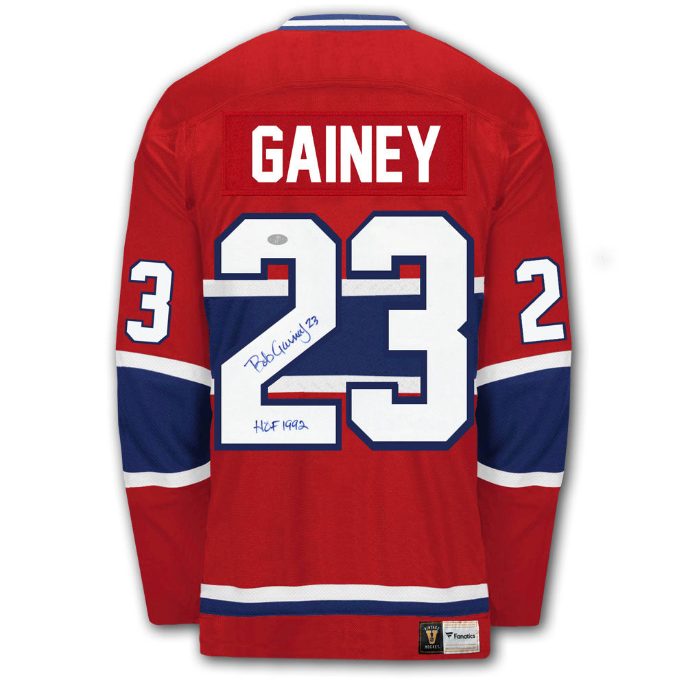 Bob Gainey Montreal Canadiens HOF Fanatics Vintage Autographed Jersey