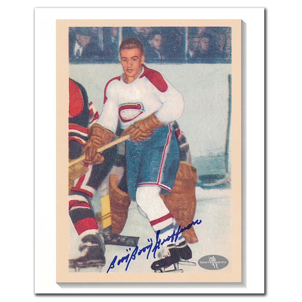 Bernie Geoffrion autographed Montreal Canadiens 8x10 photo printed on lithograph paper