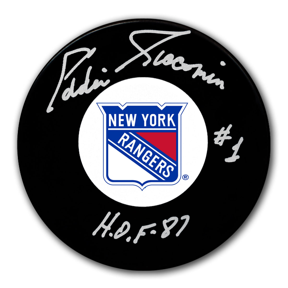 Ed Giacomin New York Rangers HOF Autographed Puck - Sport Authentix Inc