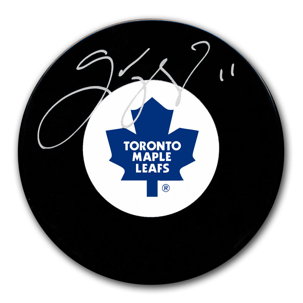 Rondelle autographiée des Maple Leafs de Toronto de Gaston Gingras