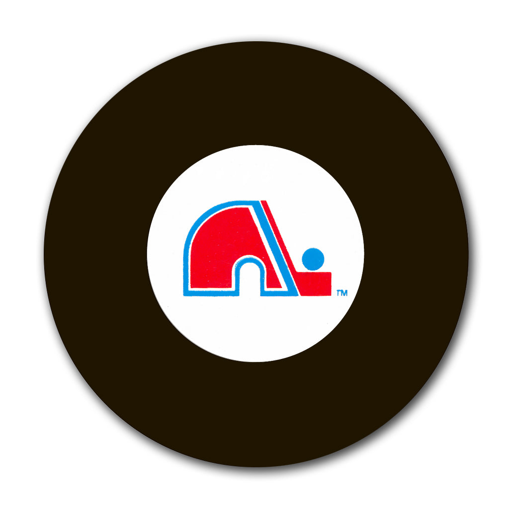 Quebec Nordiques logo hockey puck for Michel Goulet autograph pre-order