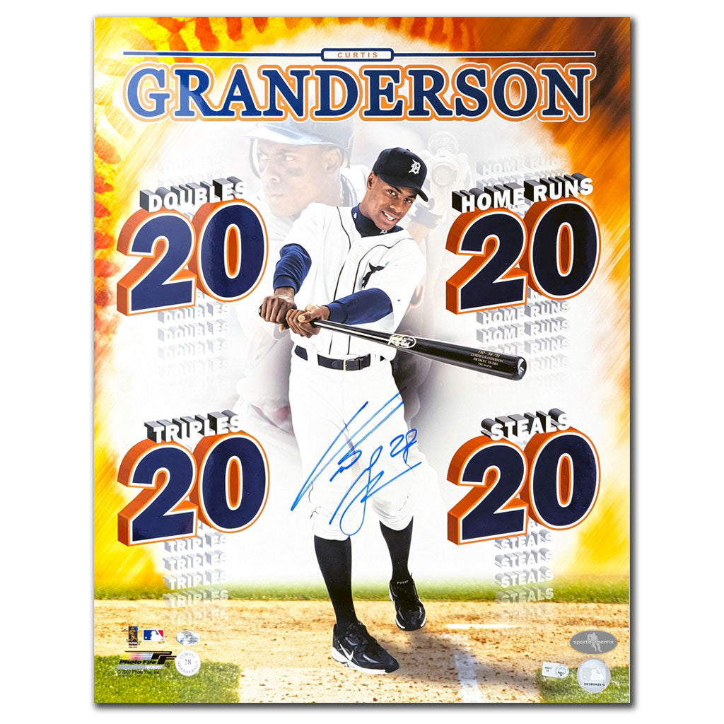 Curtis Granderson Detroit Tigers Autographed 16x20