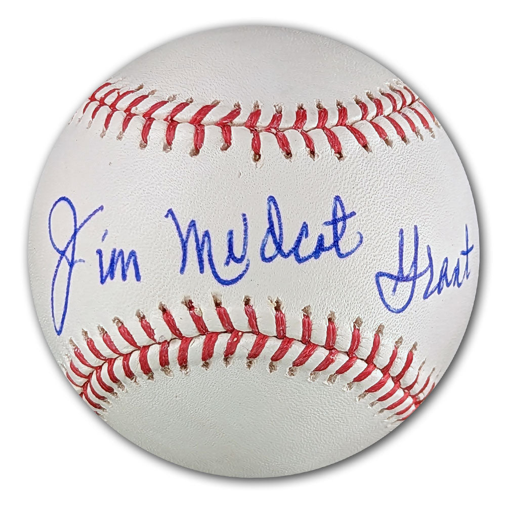 Jim Mudcat Grant Autographed MLB Official Major League Baseball