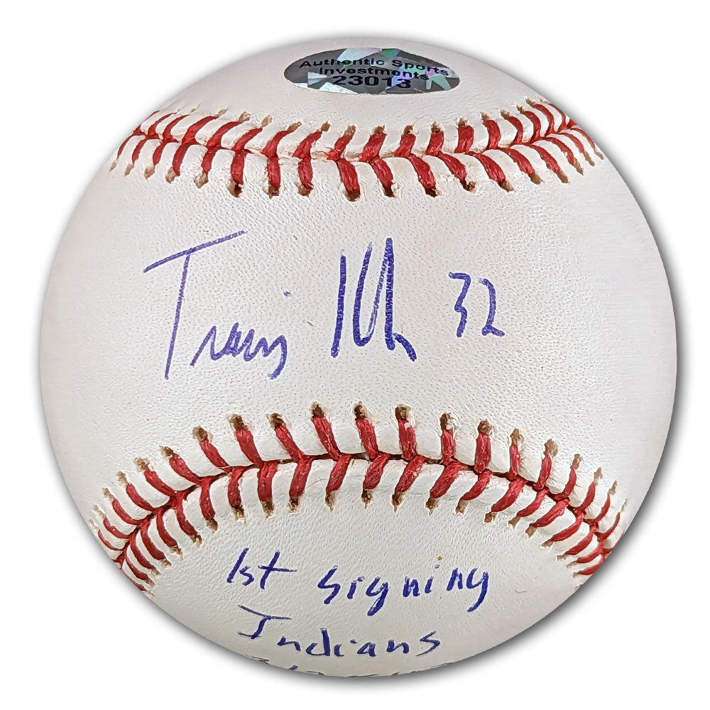 Travis Hafner Autographed MLB Official Major League Baseball
