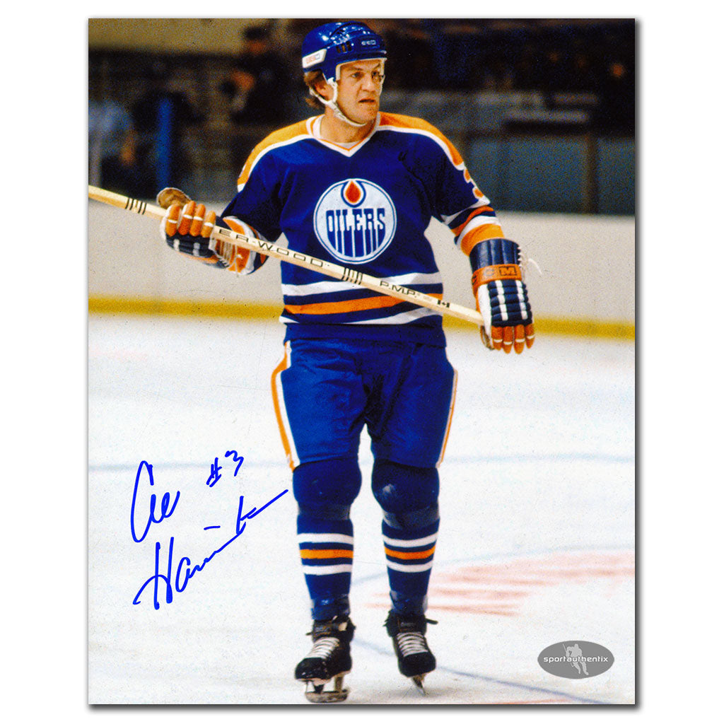 Al Hamilton Edmonton Oilers ACTION Autographed 8x10
