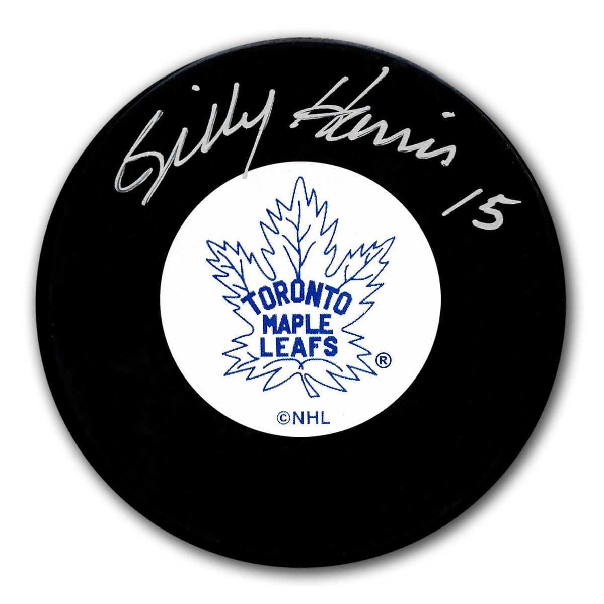 Billy Harris Toronto Maple Leafs Original 6 Autographed Puck - Sport Authentix Inc