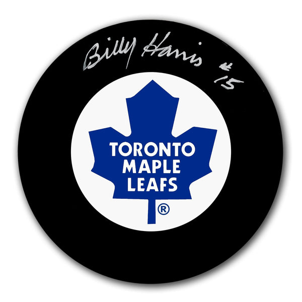 Authentic Billy Harris Toronto Maple Leafs Autographed Puck - SportAuthentix