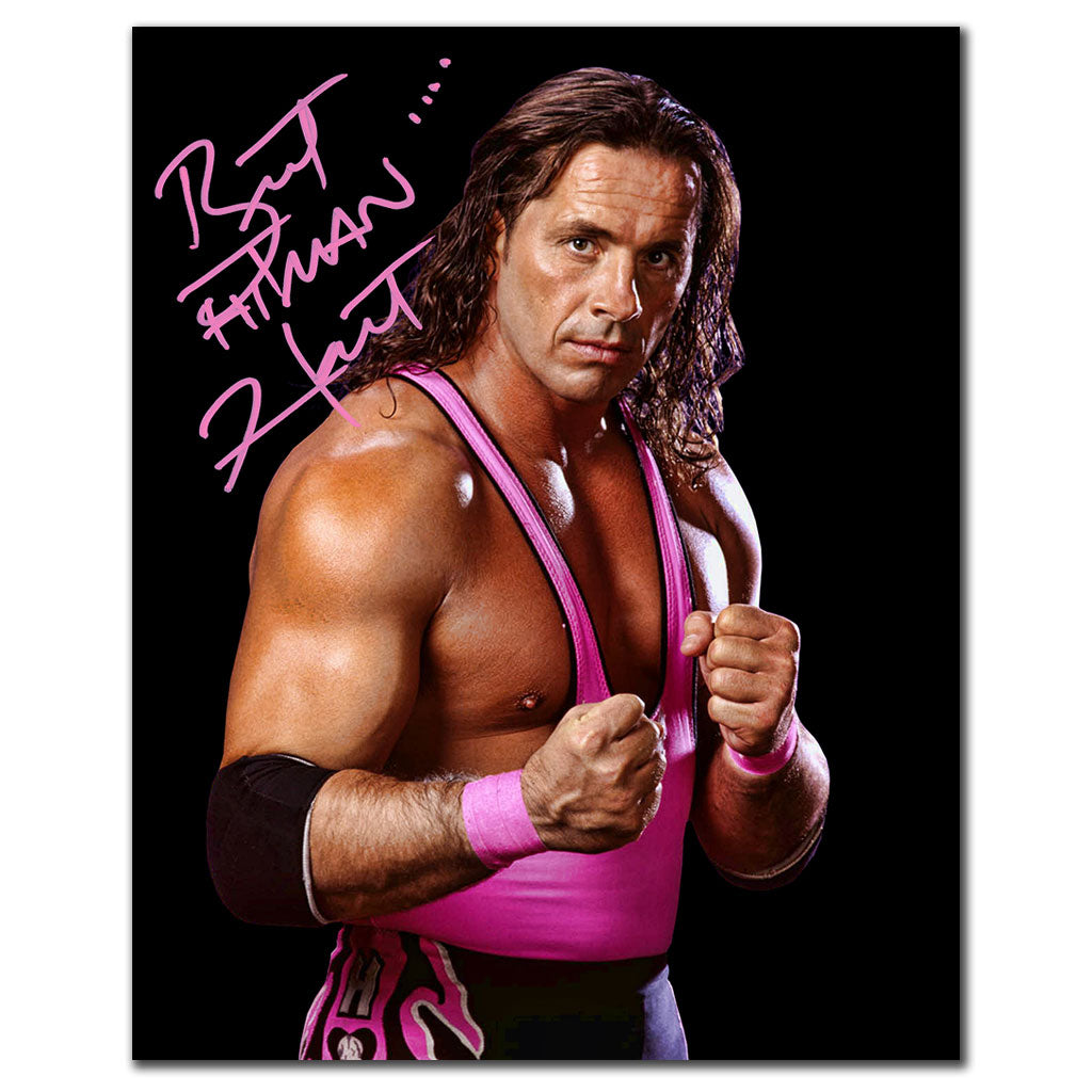 Bret Hart THE HITMAN WWE Wrestling Autographed 8x10