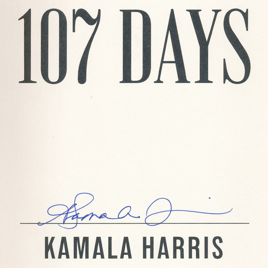 Kamala Harris 107 DAYS Signed First Edition Hardcover Book