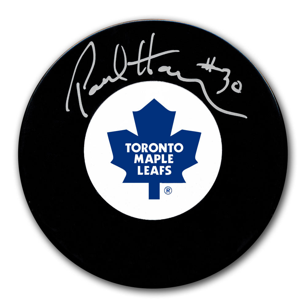 Rondelle autographiée des Maple Leafs de Toronto par Paul Harrison