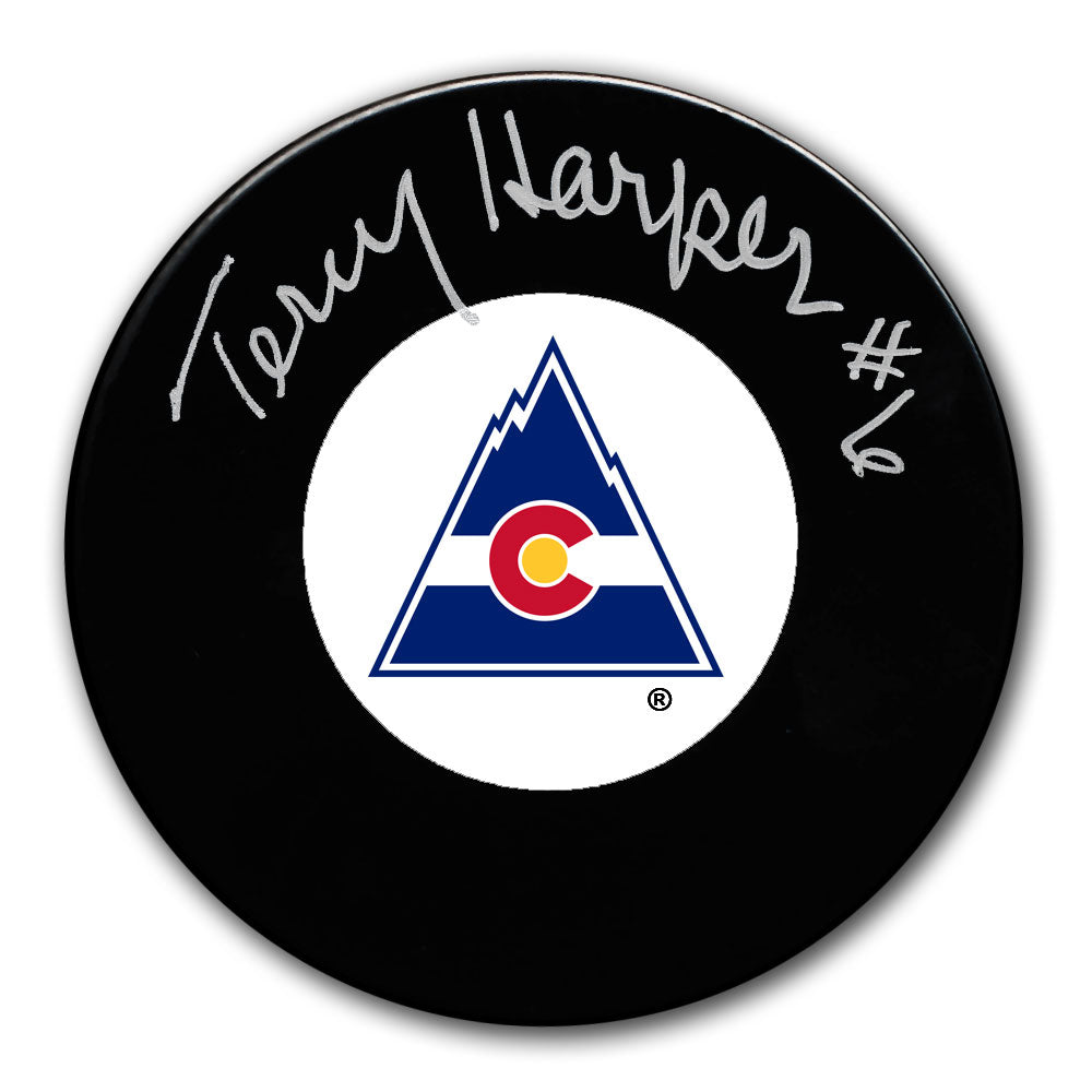 Terry Harper Colorado Rockies Autographed Puck