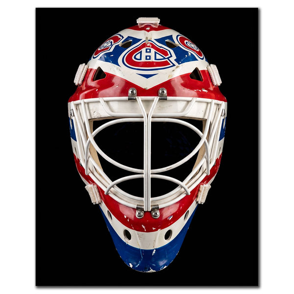 Brian Hayward autographed Montreal Canadiens 8x10 photo pre-order #3 featuring a close-up of his goalie mask.