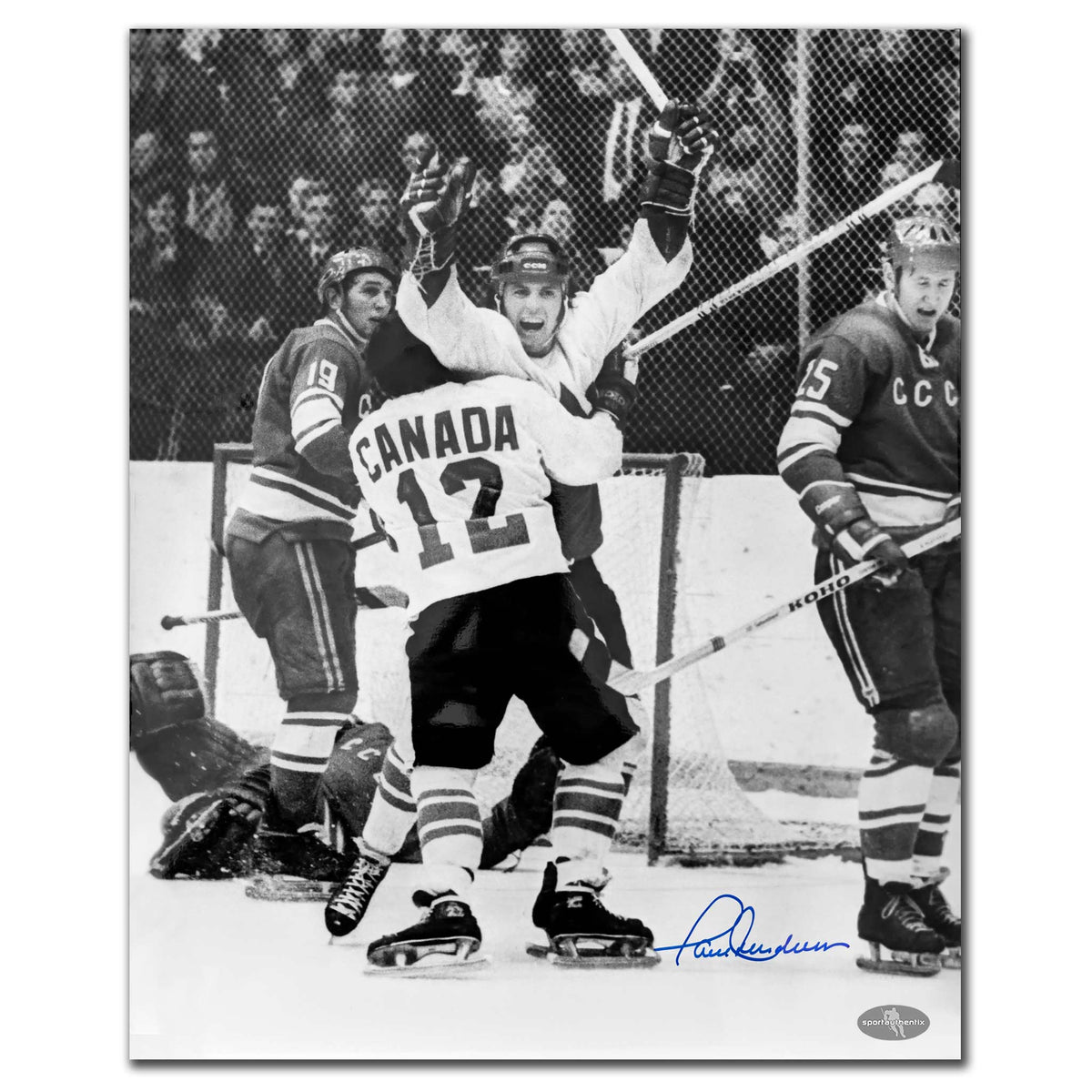 Paul Henderson Team Canada 1972 Summit Series Autographed 16x20 - Sport Authentix Inc