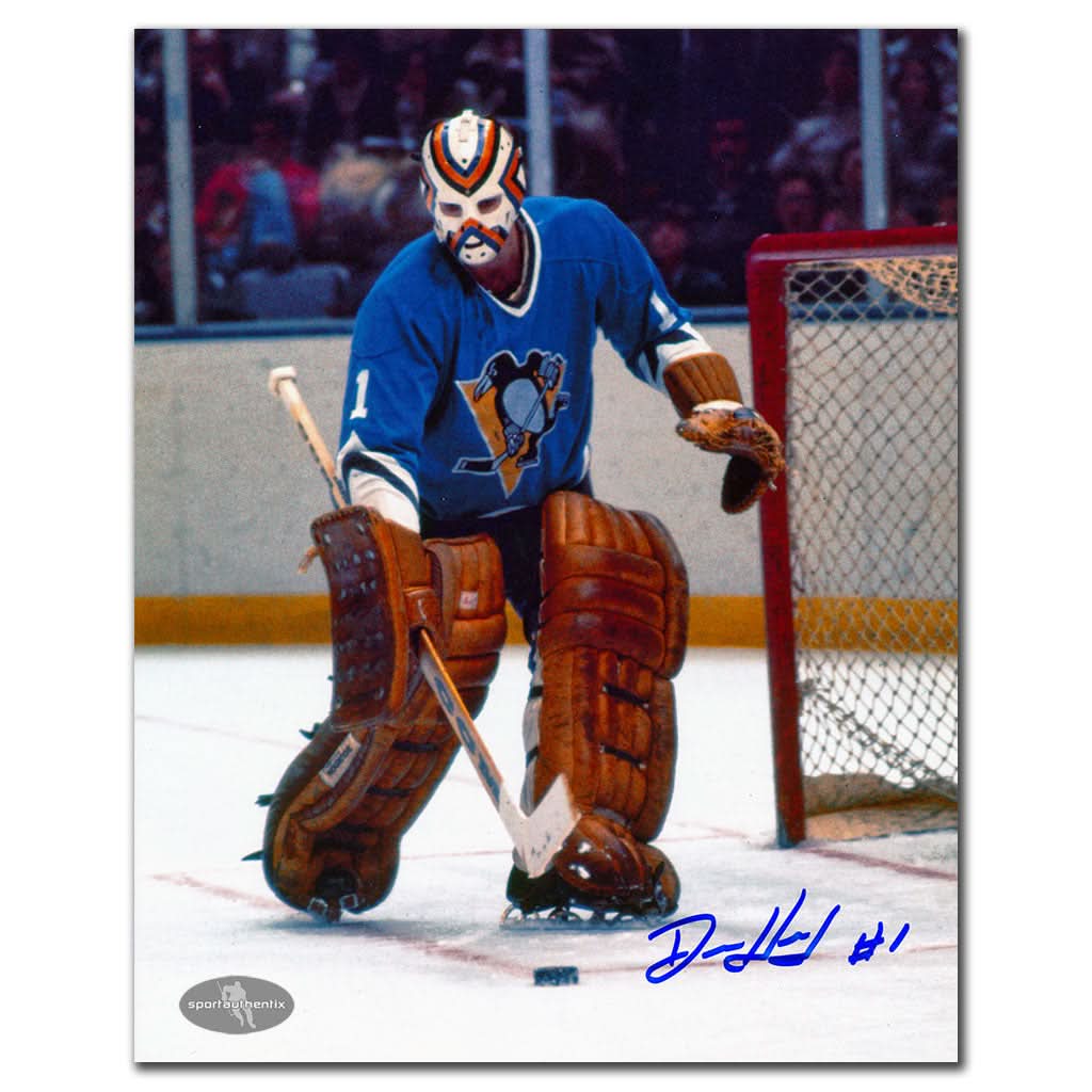Authentic Denis Herron Pittsburgh Penguins RETRO Autographed 8x10 - SportAuthentix