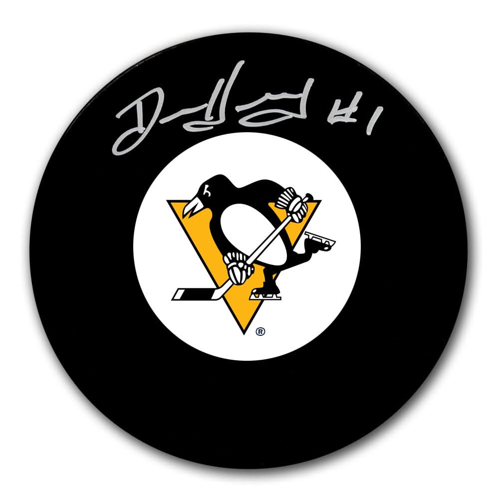 Authentic Denis Herron Pittsburgh Penguins Autographed Puck - SportAuthentix
