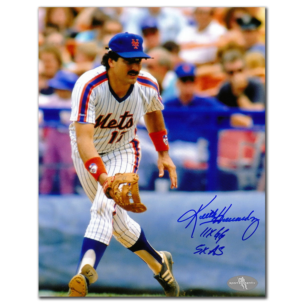 Keith Hernandez New York Mets STATS Autographed 8x10