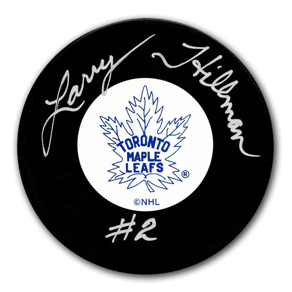 Authentic Larry Hillman Toronto Maple Leafs Original 6 Autographed Puck - SportAuthentix