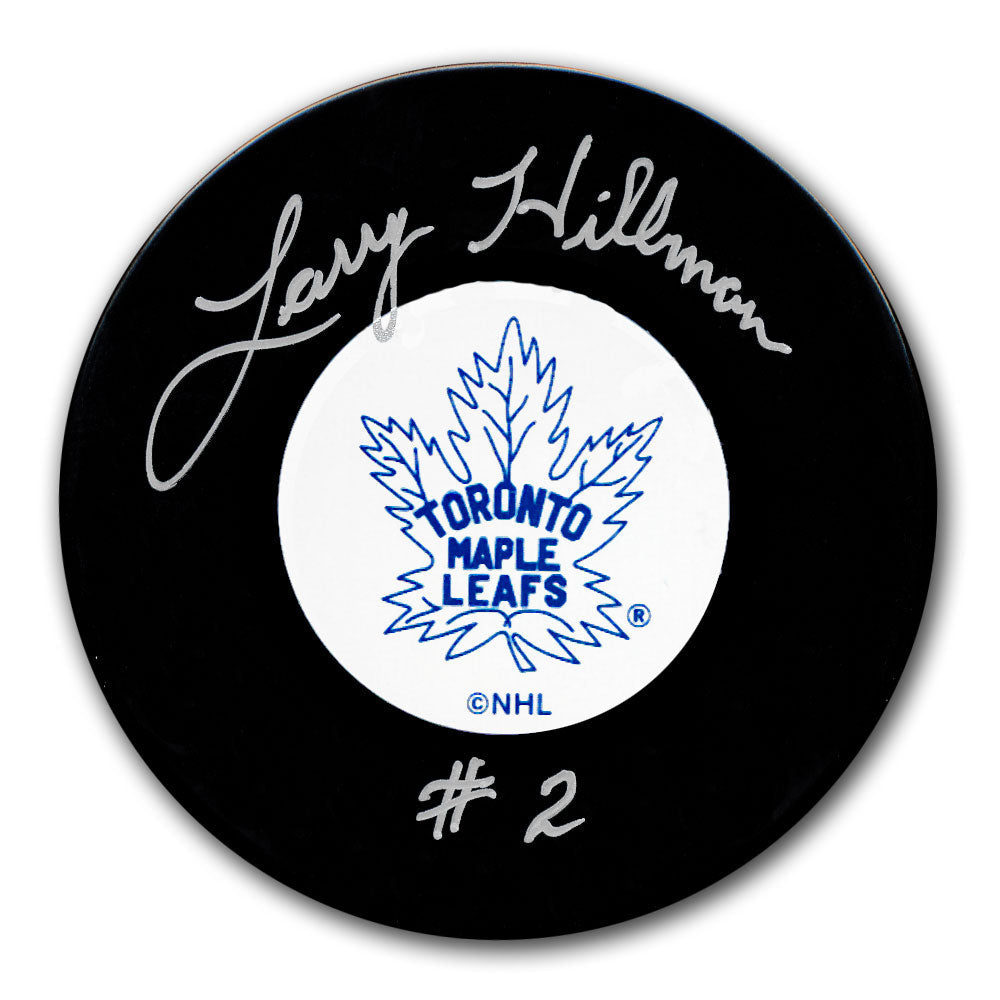Larry Hillman Toronto Maple Leafs Original 6 Autographed Puck