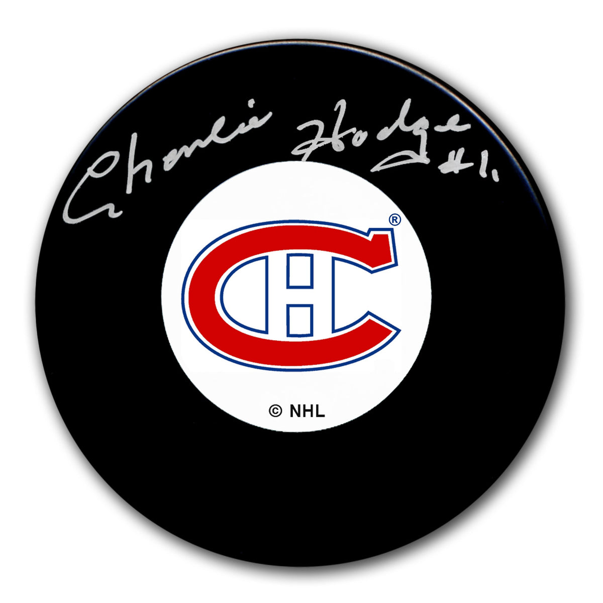 Charlie Hodge Montreal Canadiens Original 6 Autographed Puck - Sport Authentix Inc