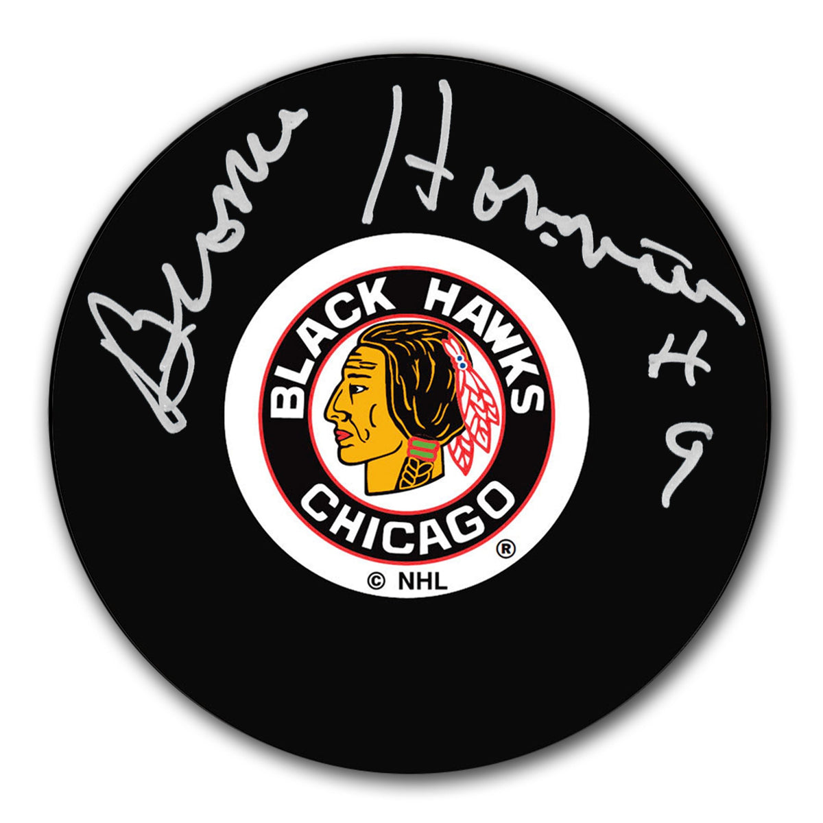 Bronco Horvath Chicago Blackhawks Autographed Puck - Sport Authentix Inc