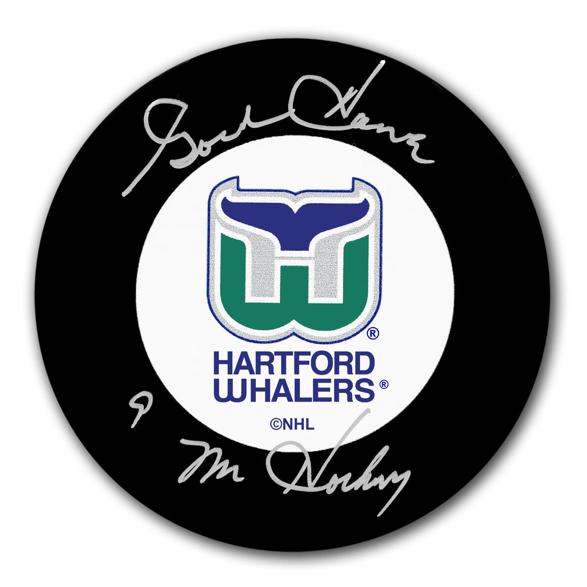 Gordie Howe Hartford Whalers Mr Hockey Autographed Puck - Sport Authentix Inc