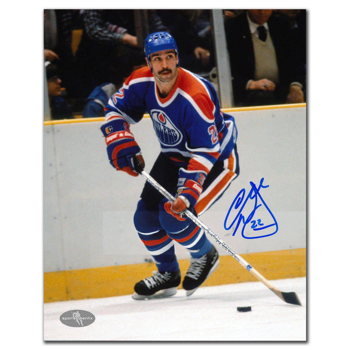 Charlie Huddy Edmonton Oilers Action Autographed 8x10 - Sport Authentix Inc