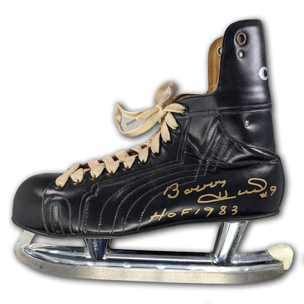 Bobby Hull autographed CCM vintage hockey skate with HOF 1983 inscription