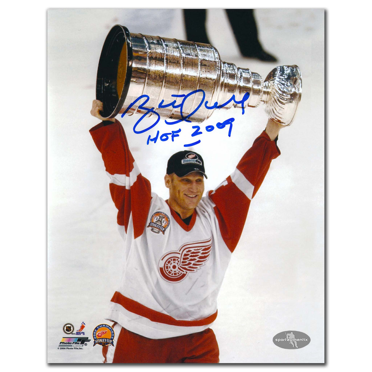 Brett Hull Detroit Red Wings 2002 Stanley Cup Autographed 8x10 Photo - Sport Authentix Inc