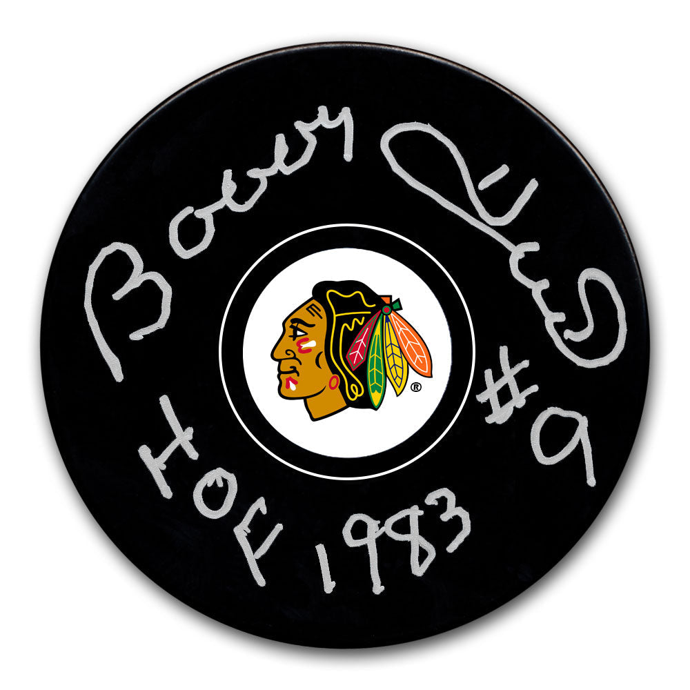 Bobby Hull Chicago Blackhawks HOF Autographed Puck