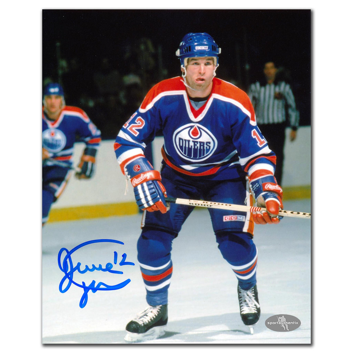 Dave Hunter Edmonton Oilers Autographed 8x10 - Sport Authentix Inc