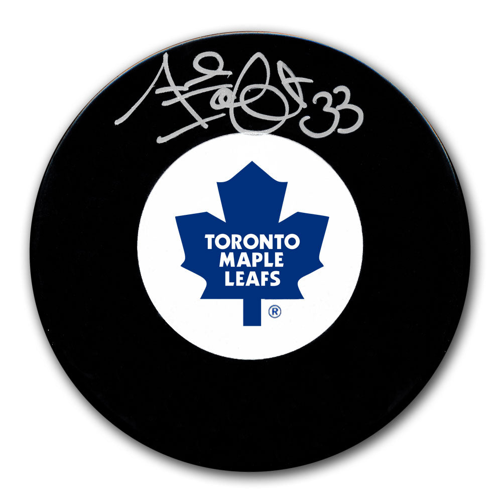 Rondelle autographiée des Maple Leafs de Toronto d'Al Iafrate