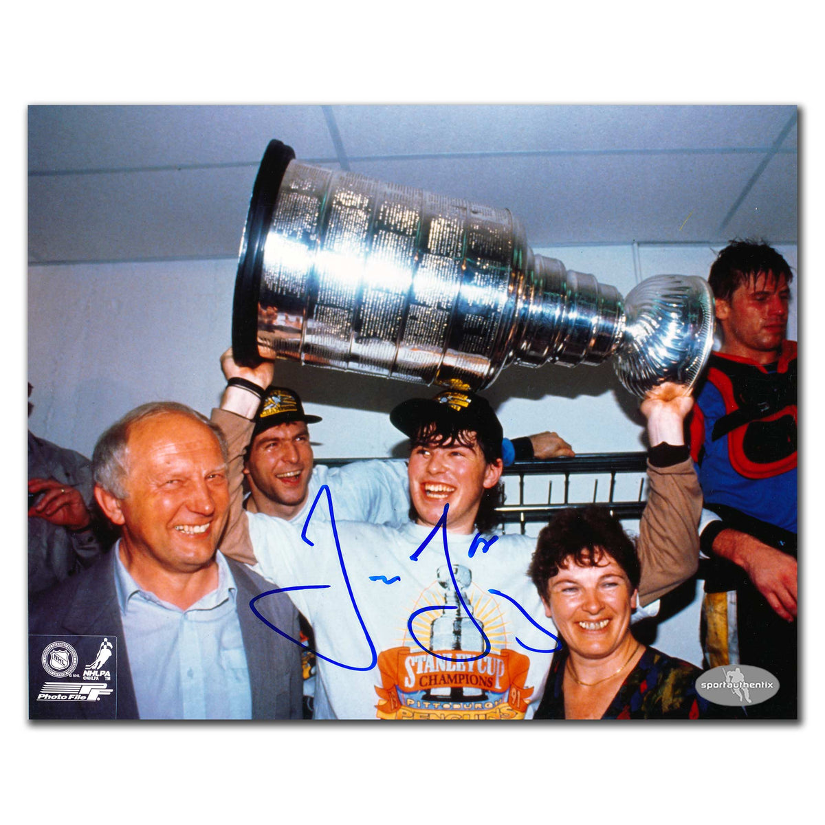 Jaromir Jagr Pittsburgh Penguins 1991 Stanley Cup Autographed 8x10 - Sport Authentix Inc