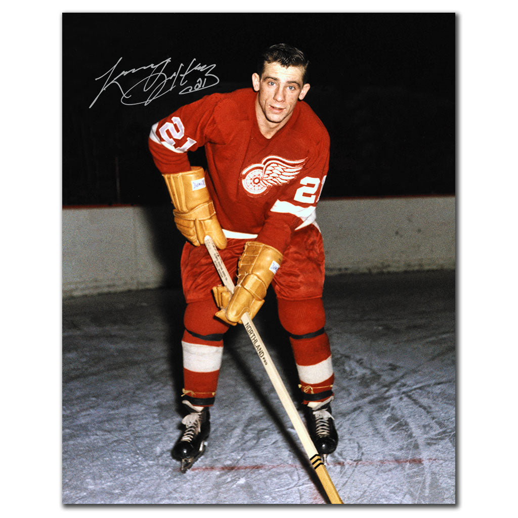 Larry Jeffrey Detroit Red Wings dédicacé 8x10
