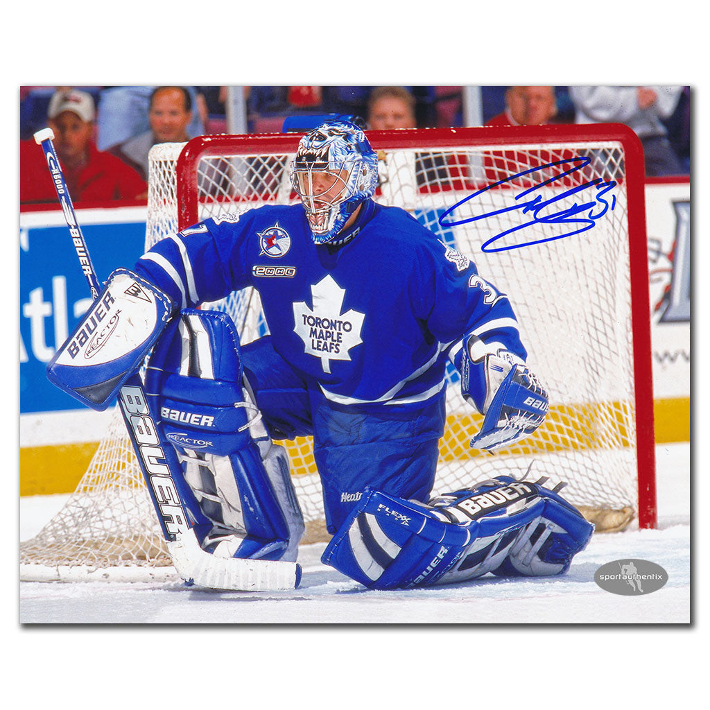 Curtis Joseph Toronto Maple Leafs BETWEEN THE PIPES Autographed 8x10 - Sport Authentix Inc