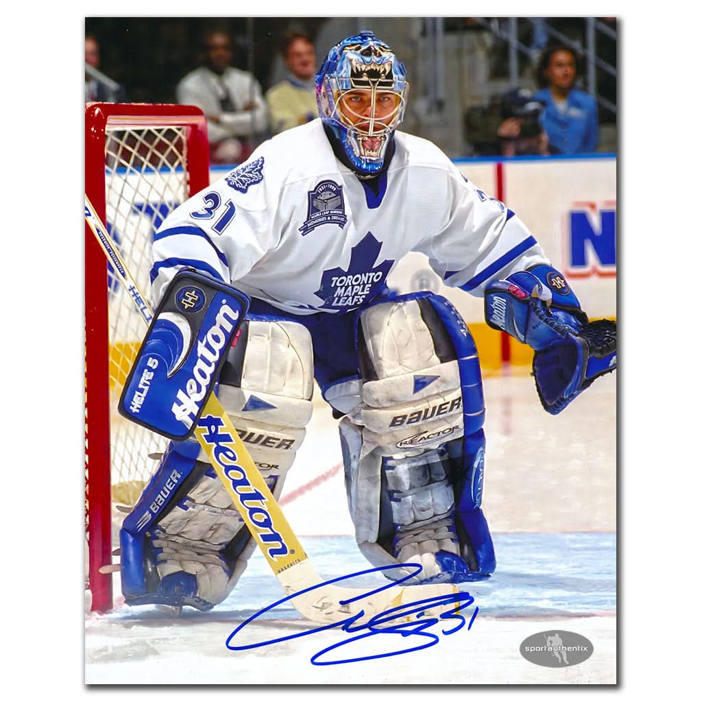 Authentic Curtis Joseph Toronto Maple Leafs TRACKING THE PUCK Autographed 8x10 - SportAuthentix