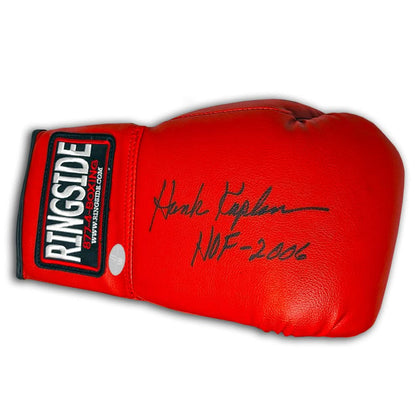 Authentic Hank Kaplan HOF 2006 Autographed Ringside Boxing Glove - SportAuthentix