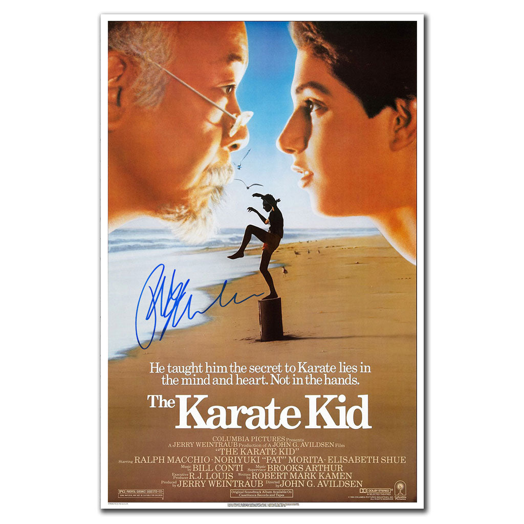 Ralph Macchio THE KARATE KID Signed 12X18 Movie Poster