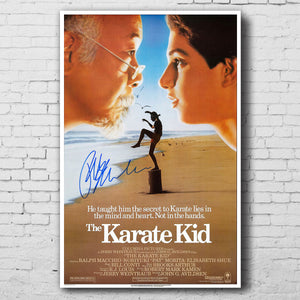 Ralph Macchio THE KARATE KID Signed 12X18 Movie Poster