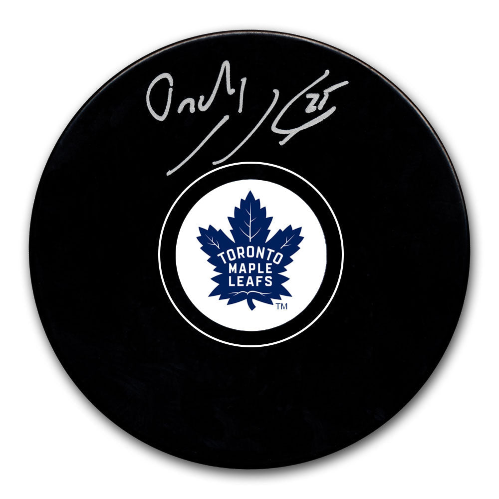 Ondrej Kase Rondelle autographiée des Maple Leafs de Toronto