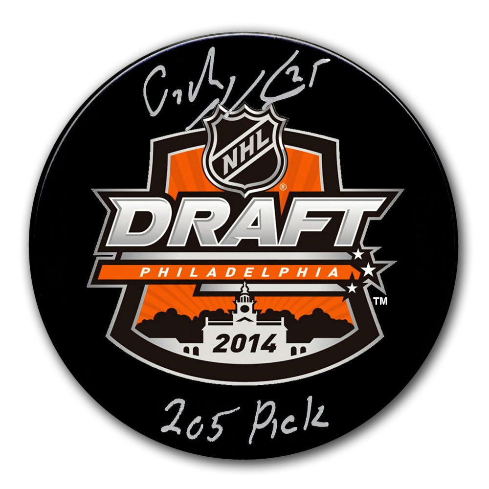 Ondrej Kase 2014 NHL Draft Day 205th Pick Autographed Puck