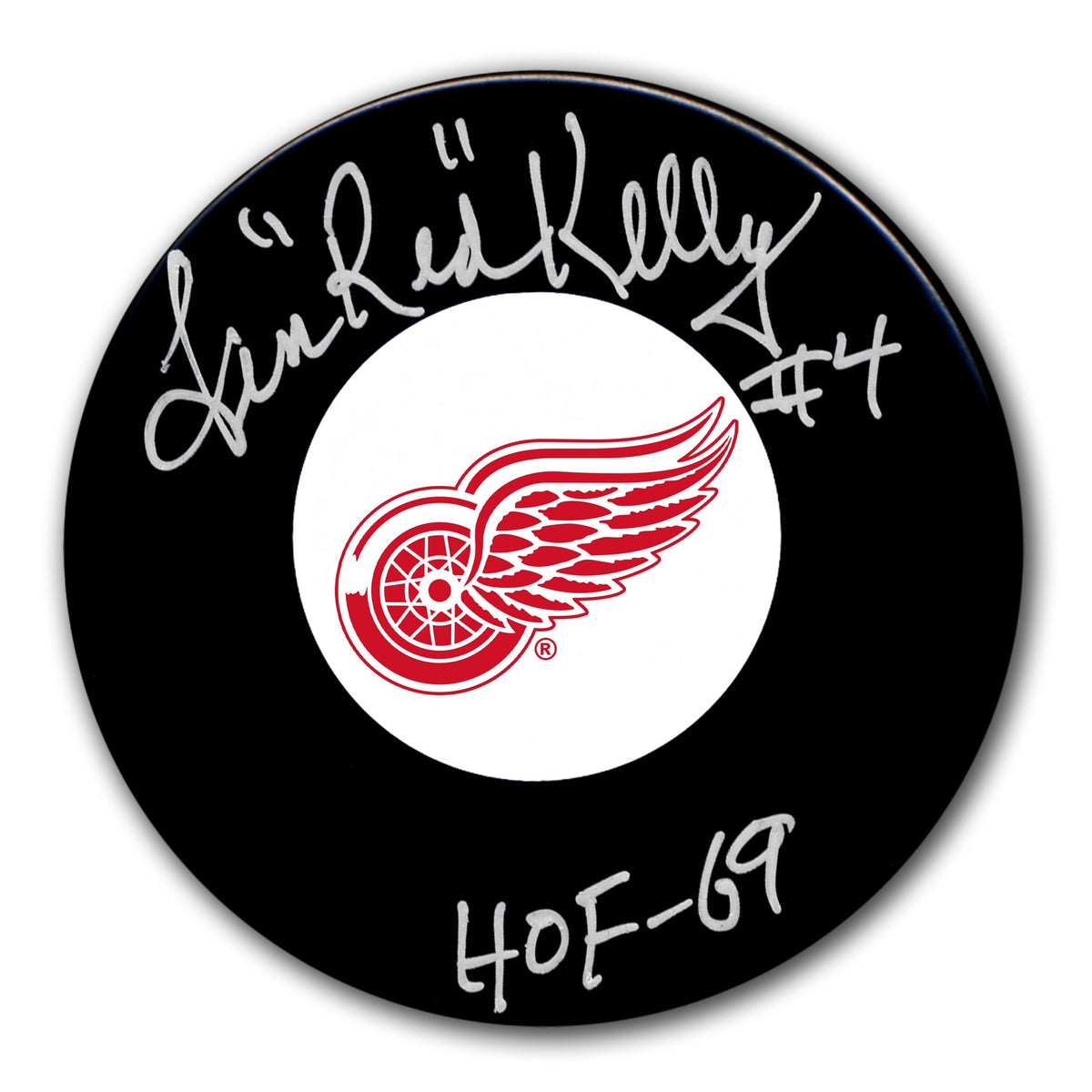 Red Kelly Detroit Red Wings HOF Autographed Puck - Sport Authentix Inc