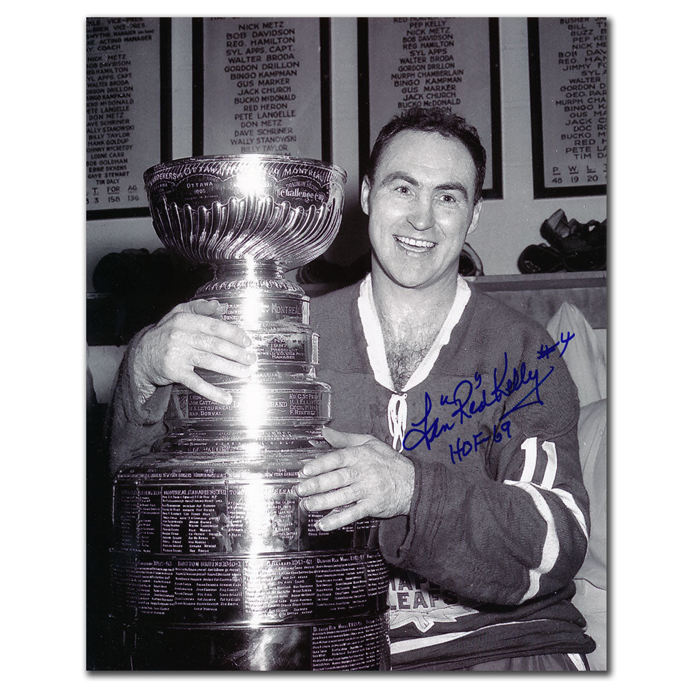 Red Kelly Toronto Maple Leafs HOF STANLEY CUP Autographed 8x10