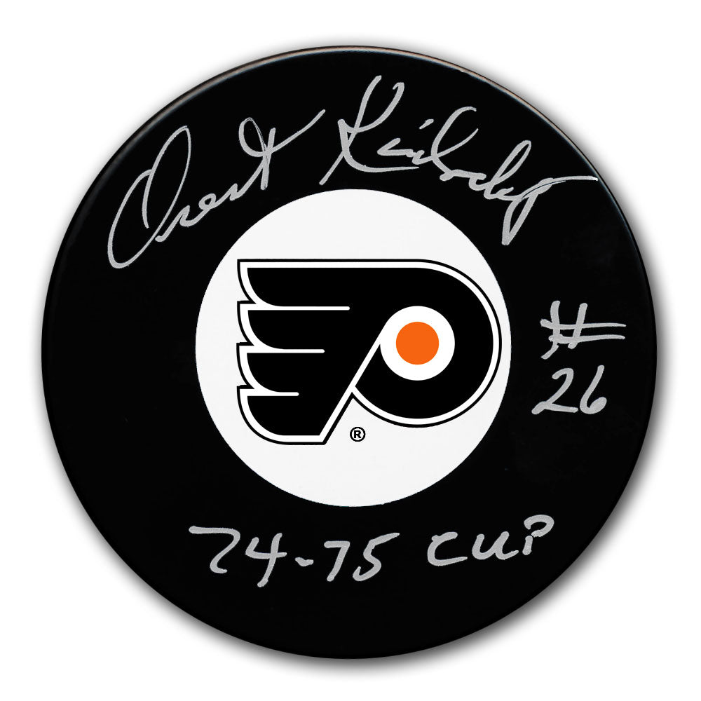Orest Kindrachuk Philadelphia Flyers SC Years Autographed Puck