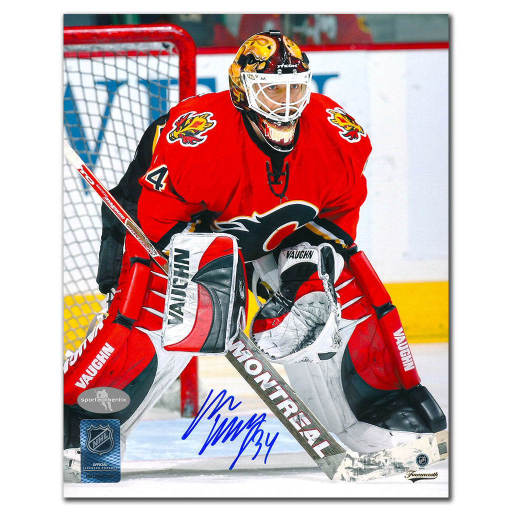 Miikka Kiprusoff Flames de Calgary ACTION dédicacé 8x10
