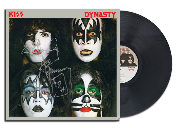 Paul Stanley Ace Frehley KISS Signed DYNASTY Autographed Vinyl Album LP BAS COA