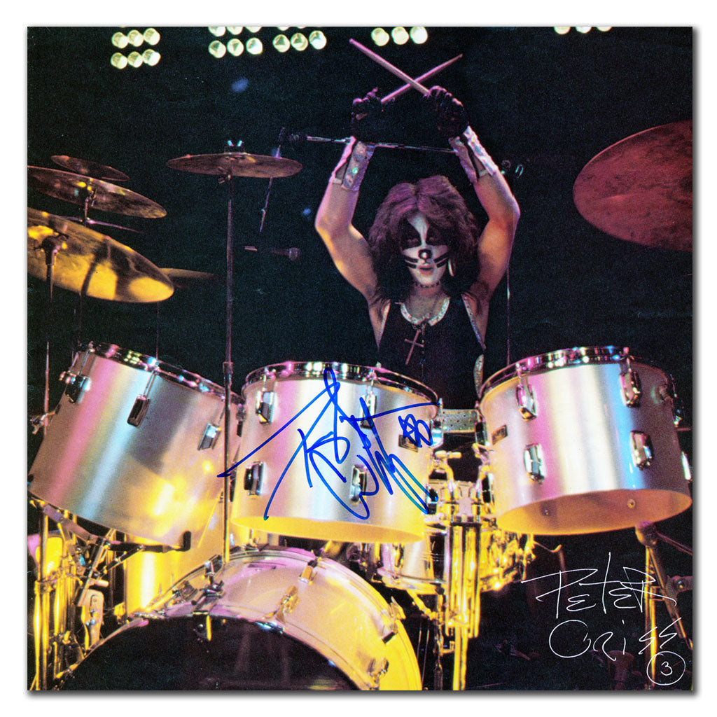 Peter Criss KISS Signé Insert 12x12