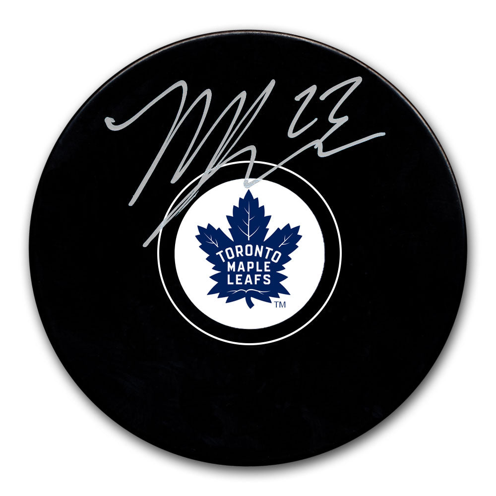 Matthew Knies Autographed Toronto Maple Leafs Hockey Puck